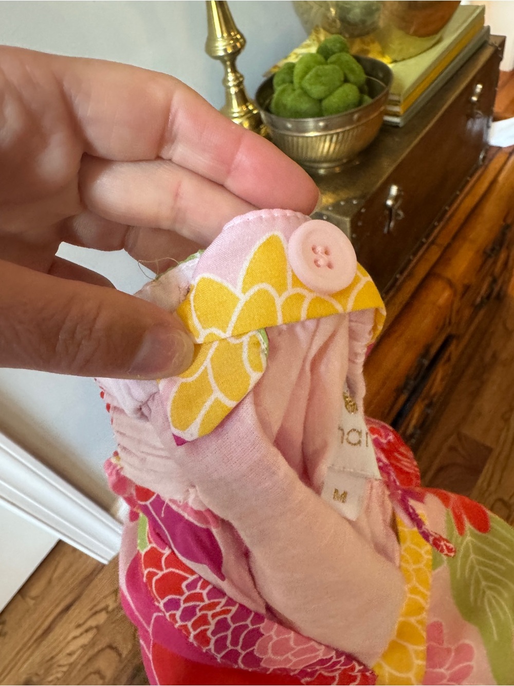 J. Marie Floral V-Neck Mini Dress - Pink Multi - Picture 3 of 4